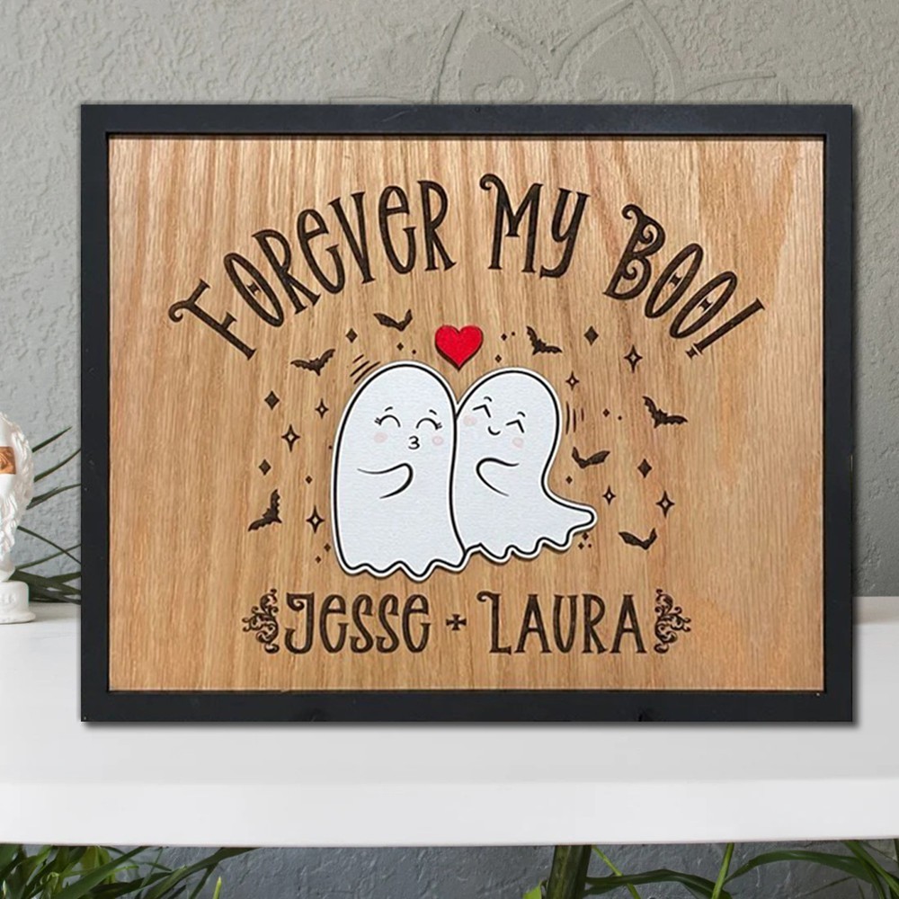 Forever My Boo Sign Sweet Funny Halloween Decor for Couples