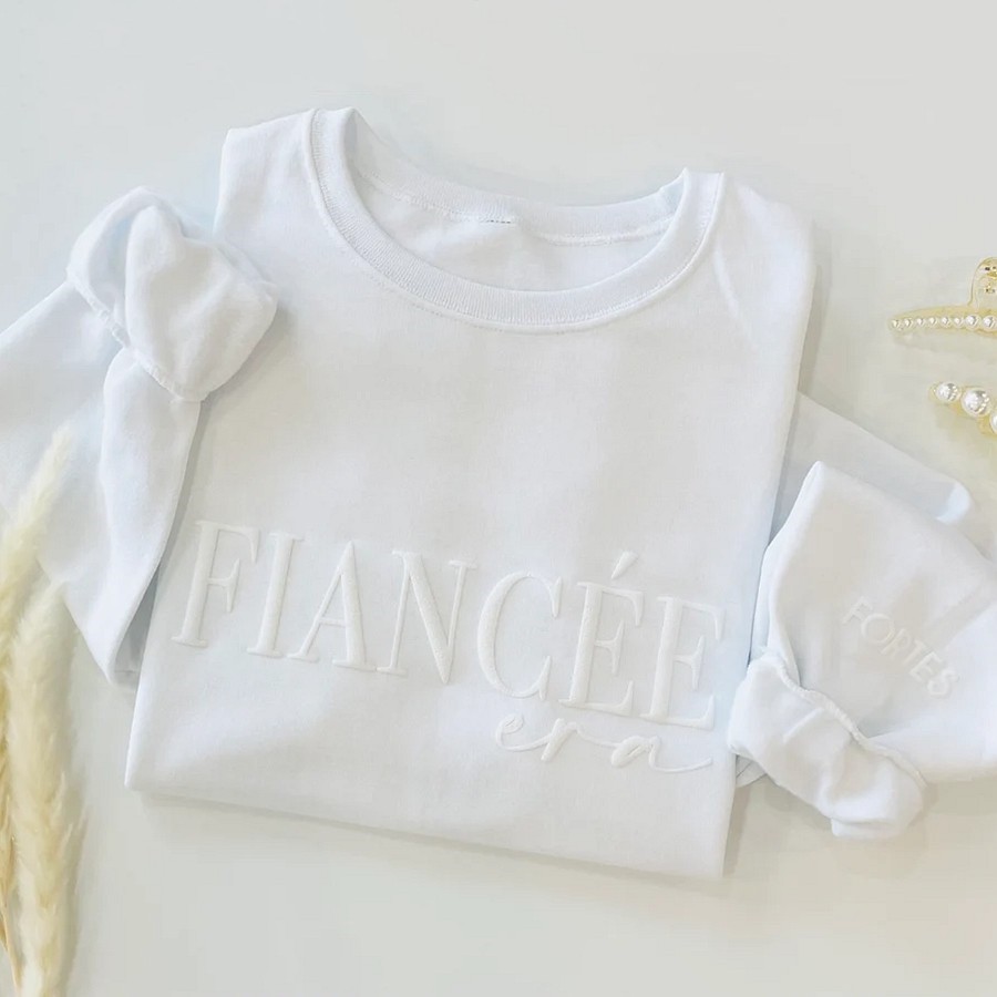 Personalized Fiancee Era Sweatshirt Bride to Be Sweatshirt Engagement Gift