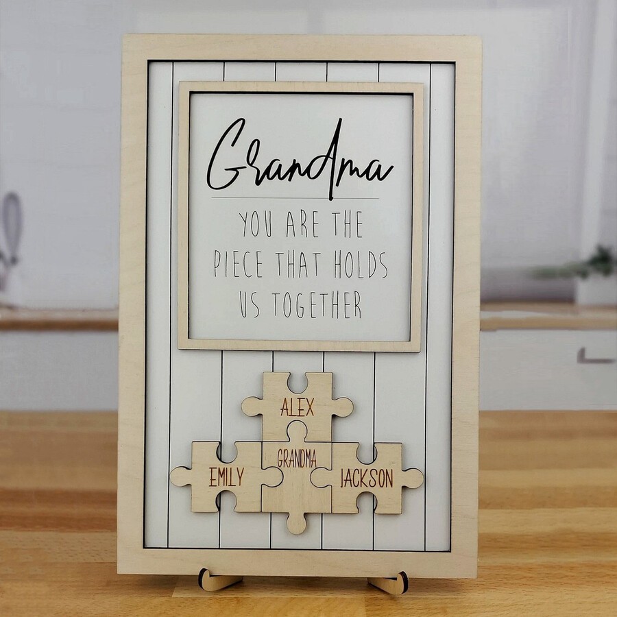 Personalized Mom Puzzle Piece Sign Mom You Are The Piece That Holds Us Together Puzzle Sign