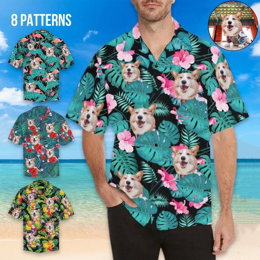 Personalized Hawaiian Shirt with Face Summer Vacation Gifts