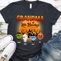 Grandma Of Little Monster Halloween Shirt Sweatshirt Hoodie Gift for Halloween