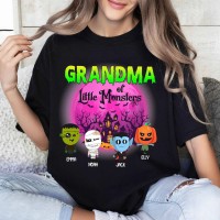 Grandma Of Little Monster Halloween Shirt Sweatshirt Hoodie Gift for Halloween