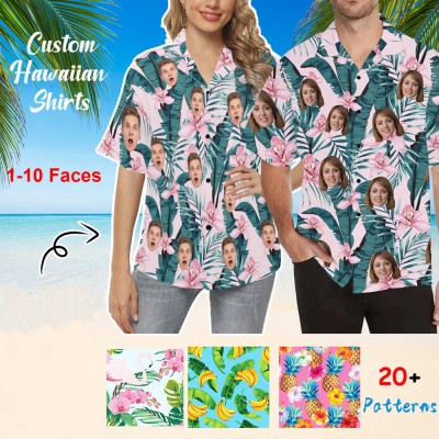 Personalized Hawaiian Shirt with Face Summer Vacation Gifts