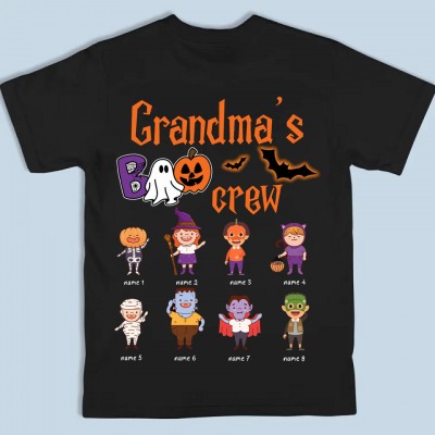 Personalized Grandma's Boo Crew Shirt Sweatshirt Hoodie Gift for Halloween