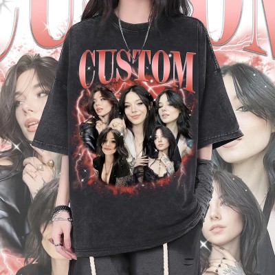 Custom Photo Vintage Shirt Personalized Bootleg T-shirt Hoodie Sweatshirt