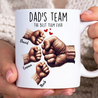 Personalized Dad Fist Bump Mug Fathers Day Gift for Dad Grandpa