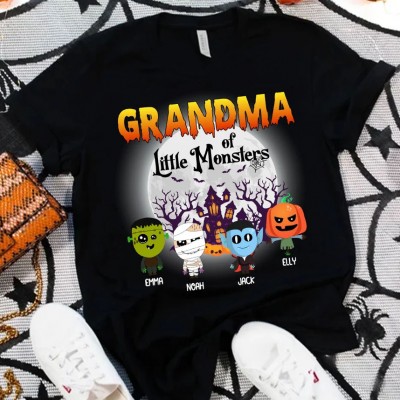 Grandma Of Little Monster Halloween Shirt Sweatshirt Hoodie Gift for Halloween