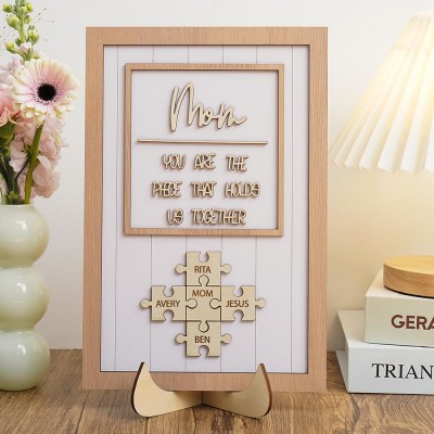 Personalized Mom Puzzle Piece Sign Mom You Are The Piece That Holds Us Together Puzzle Sign